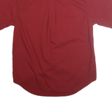 ROUNDTREE & YORKE Mens Red Short Sleeve Shirt L Cotton Casual Button Pocket