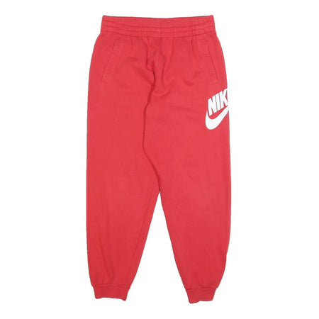 NIKE Womens Joggers Red White XL W26 Fleece Sweatpants Casual Comfortable