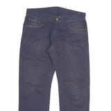 CARHARTT Mens Cotton Blend Blue Regular Straight Leg Trousers W32 L32 Workwear