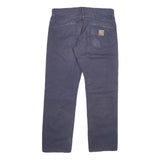 CARHARTT Mens Cotton Blend Blue Regular Straight Leg Trousers W32 L32 Workwear