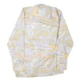NEW SHIRT COLLECTION Mens Pale Yellow & Cream Abstract Print Shirt L Lightweight