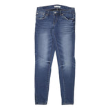 LEVI'S 710 Womens Slim Blue Denim Medium W26 L27 Stretch Zip Jeans Skinny Fit