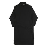 GAP Womens Black Cotton Roll Neck Sweater Dress Knit Long Sleeve S Comfortable