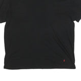 POLO RALPH LAUREN Mens Black V-Neck T-Shirt 2XL Cotton Blend Casual Wear