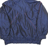 RAINBOW WEST Womens Blue Purple Hooded Zip Jacket L Polyamide Blend Plain