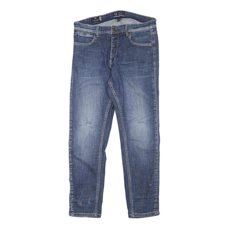 GAUDE JEANS Mens Blue Relaxed Straight Denim Fair W31 L29 Casual Wear