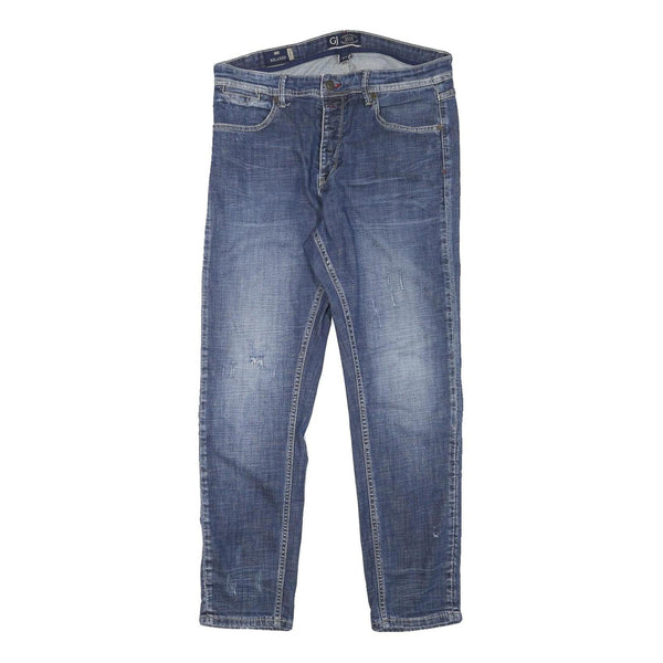 GAUDE JEANS Mens Blue Relaxed Straight Denim Fair W31 L29 Casual Wear