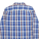 NAUTICA Mens Blue & White Plaid Cotton Shirt L Casual Long Sleeve Button