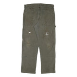 DICKIES Mens Cotton Blend Green Regular Fit Straight Leg Trousers W34 L30