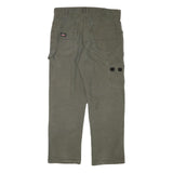 DICKIES Mens Cotton Blend Green Regular Fit Straight Leg Trousers W34 L30