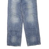 MARU Womens Blue Regular Straight Denim Medium W32 L31 Distressed Zip Jeans