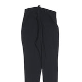 GUESS Womens Black Slim Trousers W28 L28 Zip Polyester Blend Elegant Fit