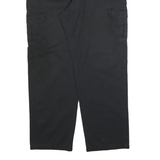 DICKIES Mens Relaxed Black Cargo Trousers W42 L34 Cotton Blend Zip Pocket