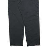 DICKIES Mens Relaxed Black Cargo Trousers W42 L34 Cotton Blend Zip Pocket