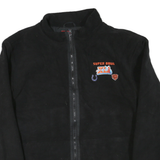 NFL Mens Black Super Bowl XL1 Zip Jacket L Polyester Blend Plain Casual Sport