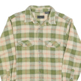 FIELD & STREAM Mens Green & Cream Check Shirt M Long Sleeve Cotton Casual