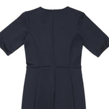 WHISTLES Womens Navy Blue Plain Shift Dress Polyester Blend Short Sleeve S