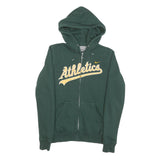 NIKE Mens Green Athletics Full Zip Hoodie M Sportswear Casual Cotton Blend
