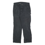 CARHARTT Mens Cotton Blend Black Regular Fit Straight Leg Trousers W32 L29