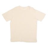 JOAN & DAVID Womens Cream T-Shirt L Short Sleeve Crew Neck Plain Cotton Blend