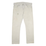 LEVI'S 513 Mens Slim Cream Jeans Cotton Blend Zip W38 L32 Classic Fit Casual