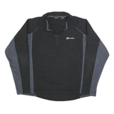 BERGHAUS Mens Black & Grey Performance Polyester Blend Jumper Pullover XL