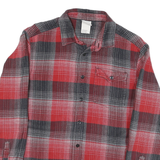 THE NORTH FACE Mens Red & Black Plaid Shirt Cotton Blend S Casual Long Sleeve