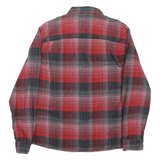 THE NORTH FACE Mens Red & Black Plaid Shirt Cotton Blend S Casual Long Sleeve