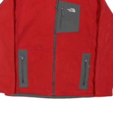 THE NORTH FACE Womens Red & Grey Zip Jacket XL Polyester Blend Fleece Outdoor