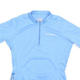CANNONDALE Womens Blue Cycling Jersey UK 12 Short Sleeve 1/4 Zip Polyester