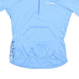 CANNONDALE Womens Blue Cycling Jersey UK 12 Short Sleeve 1/4 Zip Polyester