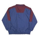 PRO SPIRIT Mens Blue & Maroon Zip Up Classic Jacket L Polyester Blend
