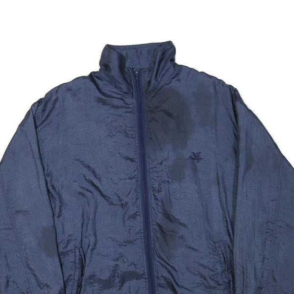 ALUMCOTT Mens Blue Nylon Jacket XL Polyester Blend Zip Closure Lightweight