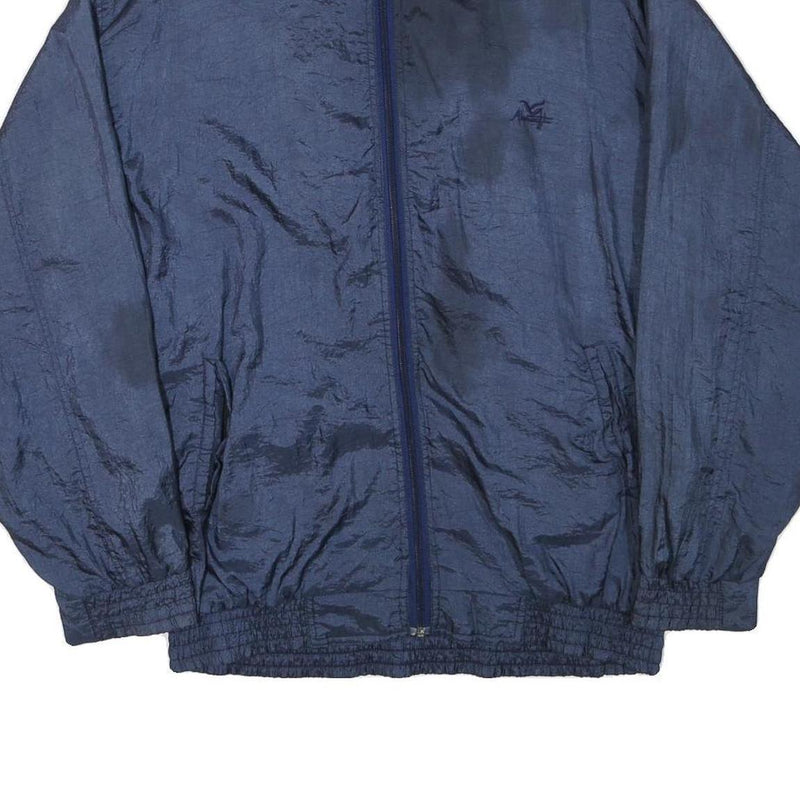 ALUMCOTT Mens Blue Nylon Jacket XL Polyester Blend Zip Closure Lightweight