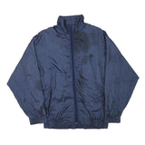 ALUMCOTT Mens Blue Nylon Jacket XL Polyester Blend Zip Closure Lightweight