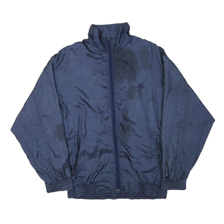 ALUMCOTT Mens Blue Nylon Jacket XL Polyester Blend Zip Closure Lightweight