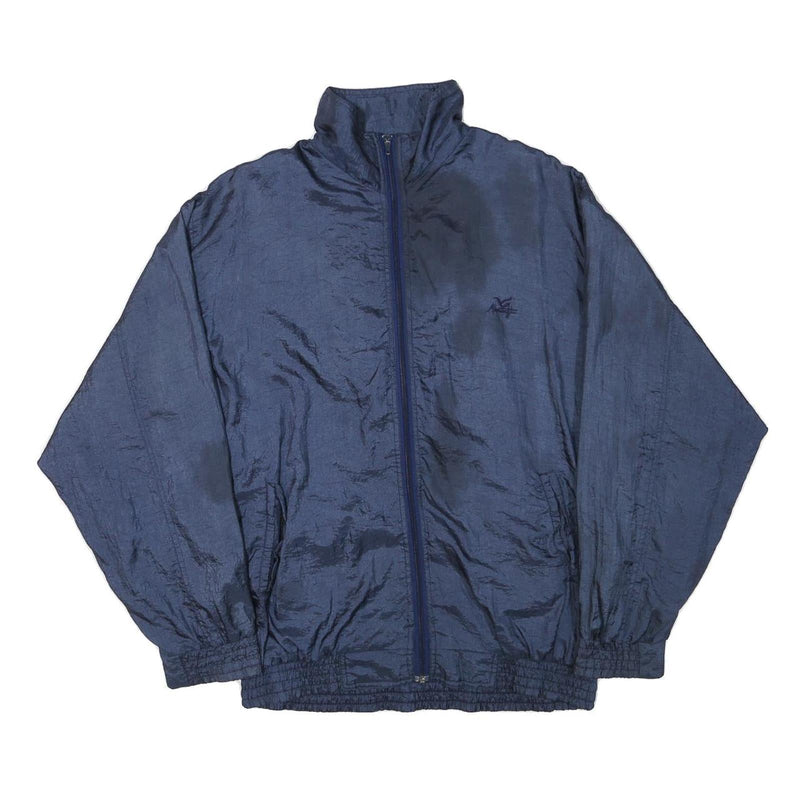 ALUMCOTT Mens Blue Nylon Jacket XL Polyester Blend Zip Closure Lightweight