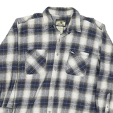 FIELD & STREEM Mens Blue & Cream Check Shirt L Casual Long Sleeve Cotton Blend