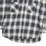 FIELD & STREEM Mens Blue & Cream Check Shirt L Casual Long Sleeve Cotton Blend