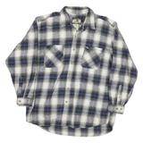 FIELD & STREEM Mens Blue & Cream Check Shirt L Casual Long Sleeve Cotton Blend