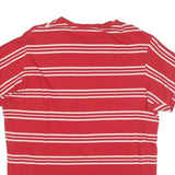 GUESS Mens Red & White Striped Graphic T-Shirt M Short Sleeve Crew Neck