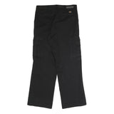 DICKIES Mens Polyester Blend Black Regular Cargo Trousers W34 L32 Workwear Zip