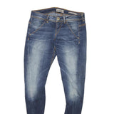GUESS Womens Blue Slim Skinny Denim Medium W27 L27 Cotton Blend Zip Jeans
