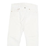 DICKIES Mens Regular Fit White Cotton Blend Jeans W32 L26 Zip Pockets