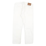 DICKIES Mens Regular Fit White Cotton Blend Jeans W32 L26 Zip Pockets