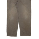 CARHARTT Mens Cotton Blend Brown Relaxed Straight Trousers W38 L32 Workwear