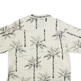 NEWPORT BLUE Mens Cream Palm Tree Print Shirt L Summer Casual Beachwear