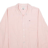 HILFIGER DENIM Mens Pink Cotton Shirt XL Casual Long Sleeve Pocket