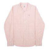 HILFIGER DENIM Mens Pink Cotton Shirt XL Casual Long Sleeve Pocket