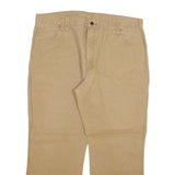 DICKIES Mens Jeans Beige Regular Straight Denim W40 L30 Cotton Blend Zip